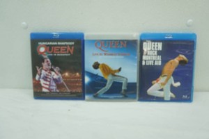 Queen Blu Ray DVDs. Live at Montreal & Live Aid, Live at Wembley Stadium, Live in Budapest