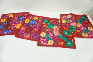 Embroidered Woven Throw Pillow Covers. 4ct. Newlike new
