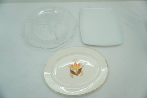 Vintage China Serving Platter, Mikasa Crystal Holiday Platter, White Ceramic Serving Platter
