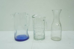 Vintage Glass Pitchers & Water Carafe, Cobalt Blue, Anchor Hocking
