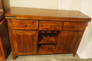 Rich Brown Wood Finish Buffet
