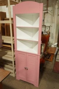 Pink & White Corner Shelf 23.5x17x67