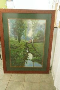 At The Stream by Joan Colmer. Framed Art Print 40.5x53