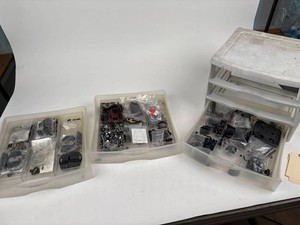 Mixed Mounting Hardware in 4 Drawer Organizers
