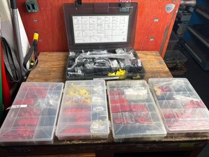 Bicycle Disc Brake Parts Assortment in Storage Cases (Lot of 5)