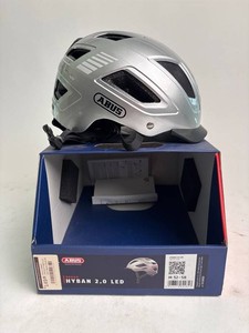 ABUS Hyban 2.0 LED Helmet Signal Silver M 52-58