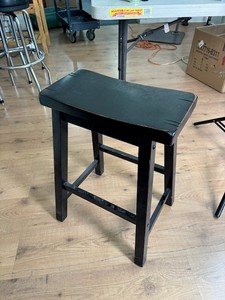 Black Padded Bar Stool