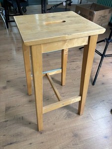 Wooden Bar Stool With Footrest