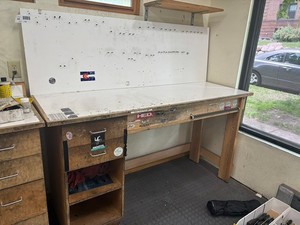 Wood Workbench With Drawers