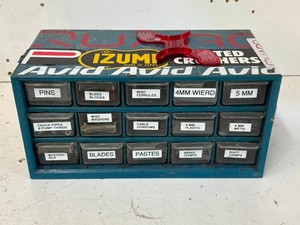 Bicycle Parts Organizer Cabinet Mixed Lot