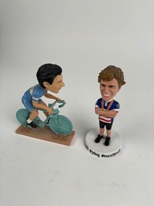 Fausto Coppi & Frischi Bicycle Bobbleheads (Lot of 2)