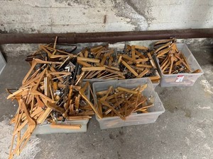 Large Lot of Wooden Hangers