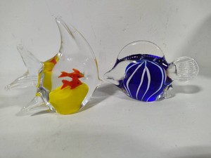 Colorful Glass Art Fish Paperweights