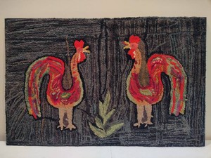 Rooster Rug Hook Wall Hanging