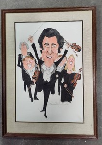 Pinchas Zukerman & The Saint Paul Chamber Orchestra Caricature Framed Art