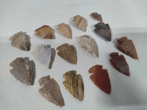 Assortment of Arrowhead Shaped Stones