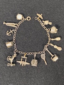 Sterling Charm Bracelet Filled wCharms