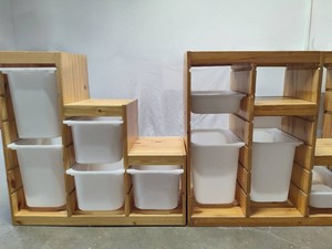 Two Ikea Trofast Organizers wBins