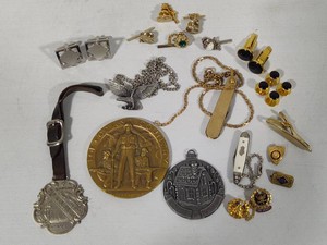 Assortment of Mens Accessories, Medals & Pins
