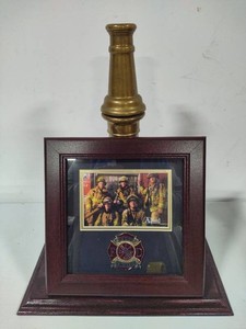 Brass Fire Hose Nozzle Photo HolderDisplay