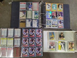 Binders of Baseball Cards - One is Full of Don Mattingly Cards