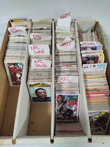 Large Assortment of Football & Hockey Cards