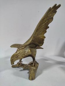 Vintage Brass Eagle Sculpture