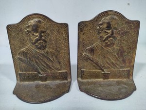 Cast Iron Longfellow Book Ends