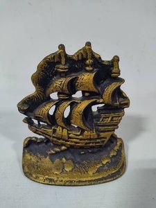 Vintage Cast Iron Metal Door StopBook End