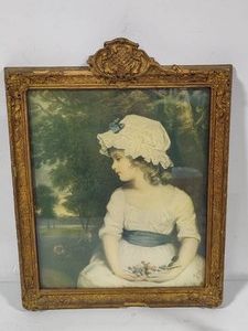 Miss Simplicity Vintage Framed Art