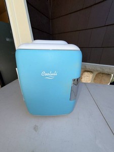 Cooluli Classic 4L Mini Fridge Cooler Warmer Blue White Compact
