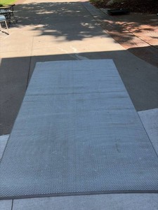 Mad Mats Outdoor Patio Rug Recycled Plastic Gray 57x95 Good