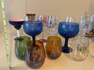Assorted Barware Drinking Glasses Mixed Wine Beer Cocktail Glass Lot