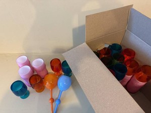 Vintage Plastic Drinkware Lot Tupperware Tumblers Goblets Mixed Colors