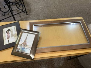 Framed Wall Art & Picture Frame Lot Paris London Decor 3 Pieces