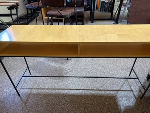 Maple Parsons Sofa Table Metal Base Console Table