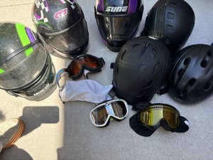 Snowmobile Ski Helmet & Goggle Assortment Arctic Cat Scott 9 Pc