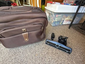 London Fog Rolling Carry-On Luggage Brown Softside Multi Pocket Bag