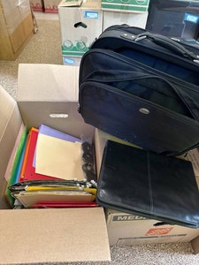 Dell Laptop Bag Office Supply Lot w Portfolio Binders VAIO Keyboard