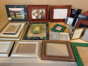 Assorted Picture Frames & Photo Albums Mixed Sizes Decorative Lot