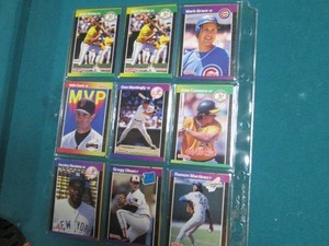 Double Sided Page of Baseball Card Mixed Lot
