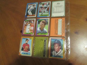 Double Sided Page of Assorted MLB Baseball Cards