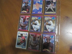 Double Sided Page of Vintage Baseball Card Lot