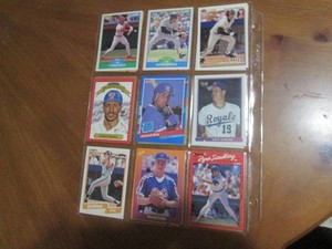 Double Sided Page of Baseball Card Assortment