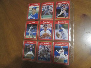 Double Sided Page of Mixed Baseball Card Lot in Page