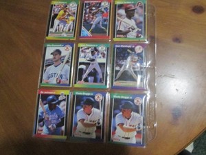Double Sided Page of Vintage Baseball Star Card Lot