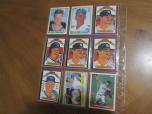 Double Sided Page of Assorted Baseball Card Pages Mixed Lot