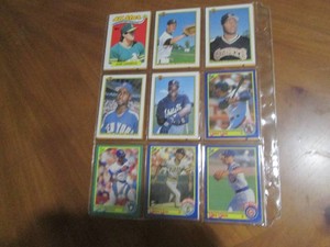 Double Sided Page of Baseball Stars Card Lot