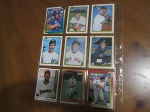 Double Sided Page of Baseball Card Lot