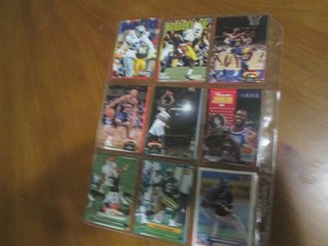 Double Sided Page of Sports Trading Cards Binder